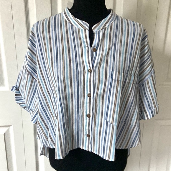 NWT Free People Sunday Morning Short Sleeve Sleep Shirt - Picture 2 of 16